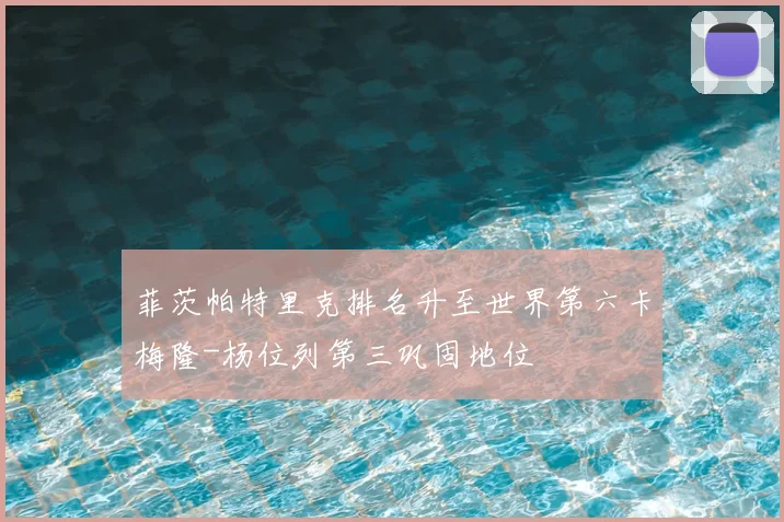 菲茨帕特里克排名升至世界第六卡梅隆-杨位列第三巩固地位
